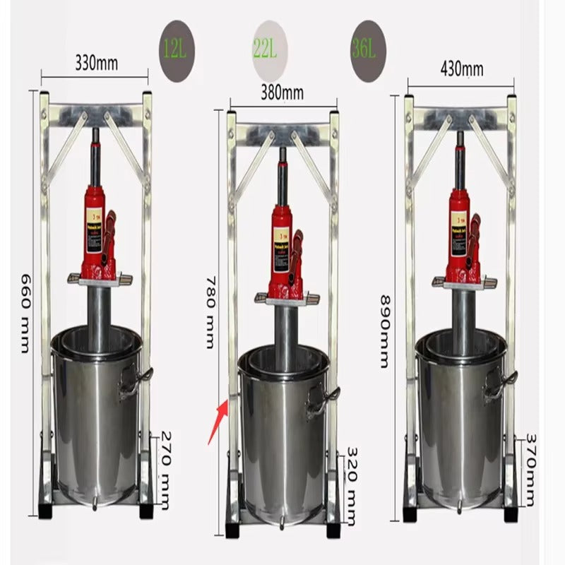 SIMOLIA® Pressoir hydraulique manuel pour fruits